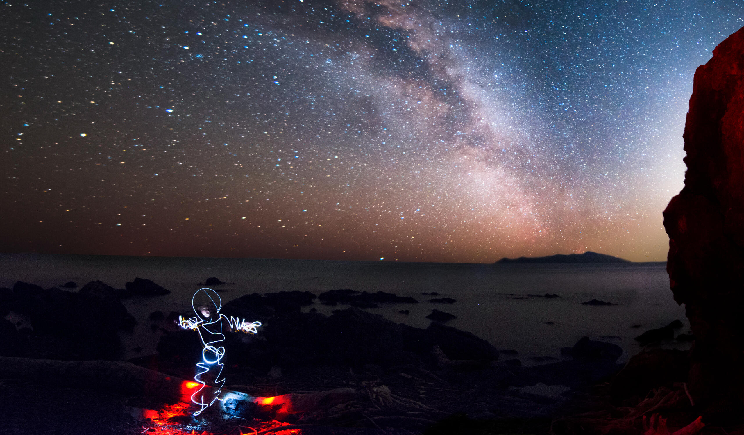 Alien? Or light painting self-portrait...