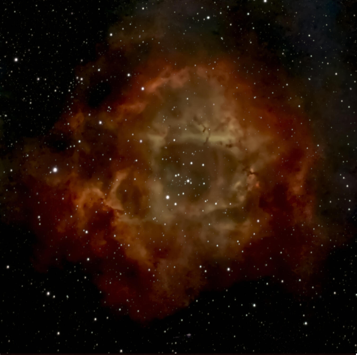 Skull Nebula (also known as the Rosette Nebula)